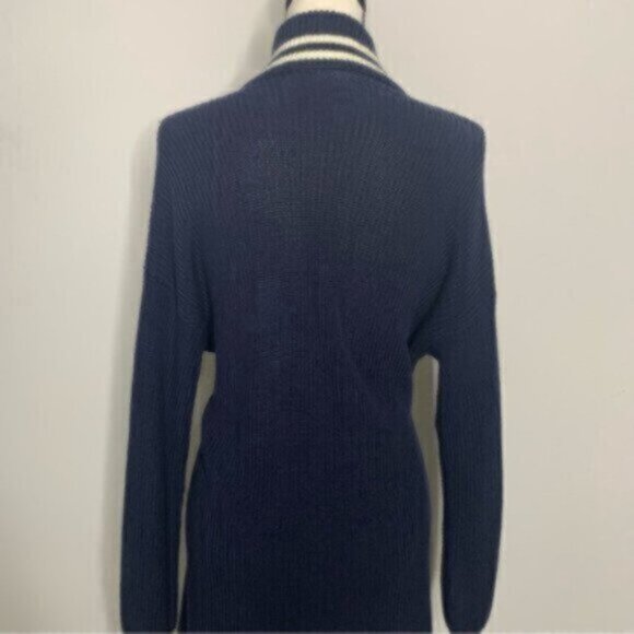 Ralph Lauren Blue & White Sweater Midi Long Sleeve Dress - Picture 6 of 11